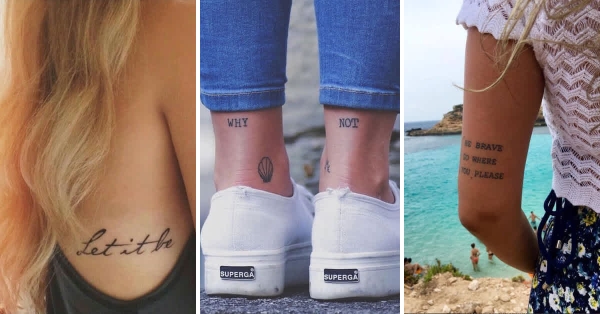 Quote Tattoo desgns for women